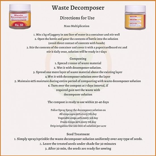 JBPL Waste Decomposer Made by Use JBPL Technology for Organic Farming (Set of 4)